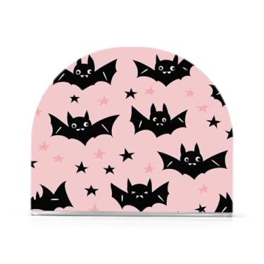 Imagem de Wassud Porta-guardanapos de acrílico com morcegos de desenho animado moderno dispensador de guardanapos de papel em forma de U para mesa, cozinha, sala de jantar, bancada 1 peça (comporta 50-60