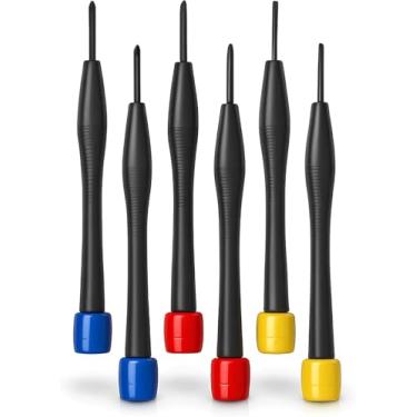 Imagem de Jogo de Chave 6 Chaves Torx Tamanhos T5 T6 T7 T8 T9 T10 - Precisão Reparos de Aparelhos Celulares Notebooks Relógios Drones e Eletrônicos em Geral Ferramentas Para Mecânicos Eletricistas e Bricolagem