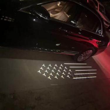 Imagem de LQYTQQ Conjunto de 2 peças de luzes espelhadas laterais, 6 logotipos diferentes, compatíveis com Benz W167 GLE 2018 anos acima, GLS 2018 anos acima, W465 W463 G300 G350 G450 G500 G600 G63 G600D 2018