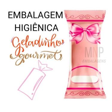 Imagem de Embalagem Higiênica Bopp Saquinho Para Geladinho Gourmet, Sacolé, Dind