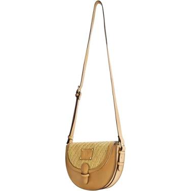 Imagem de Bolsa tiracolo Tommy Bahama, mini bolsa feminina, design de tecido e alça de ombro ajustável, bronzeada, tamanho único, Bronzeado