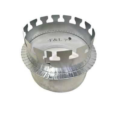 Imagem de Colares de placa de duto da F&L Industries - Coleiras de início de aço galvanizado para placas de duto R4, R6, R8. Serve para tamanhos e espessuras de placa de duto. (7 polegadas - Caixa 26)