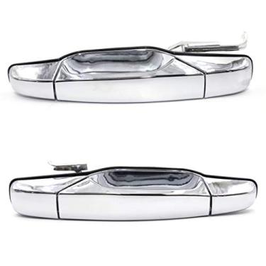 Imagem de Otois 2 pares de maçanetas traseiras cromadas para Chevy Silverado GMC Sierra Suburban Avalanche Tahoe Yukon Yukon XL Cadillac Escalade 2 peças