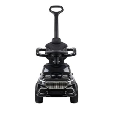 Imagem de Carrinho Elétrico Infantil com Controle Remoto, Preto, 6V, com Empurrador e Apoios Laterais, 61x30x83cm, para Crianças 3+ Anos, Até 25kg