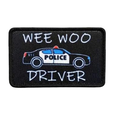 Imagem de Remendos de impressão engraçados, emblema militar tático de motorista de polícia, gancho e laço costurados para roupas, vestidos, chapéus, bolsas