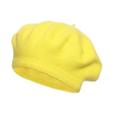 Imagem de Boina Feminina Multicolorida De Lã Grossa Para Inverno E Outono, Estil