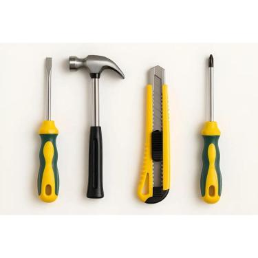 Imagem de Kit Ferramentas 4 Peças Martelo, Estilete, Chave Philips E F