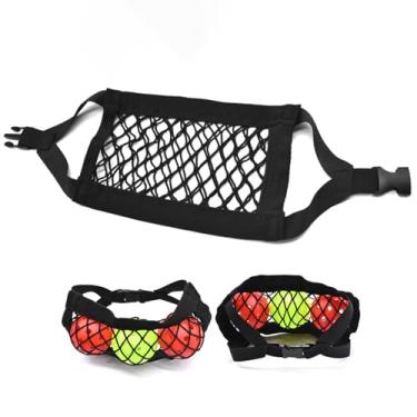 Imagem de Porta-Bolas de Pickleball - Rede Ajustável Com Malha Para 3 A 4 Bolas | いみ たいみ タンブラー - お コーヒー ハイキング オフィス アウトドア ピクニック ドライブ ジム