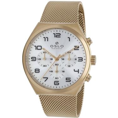 Imagem de Relógio Oslo Masculino Ref: Omgsscvd0003 S2kx Slim Cronógrafo Dourado