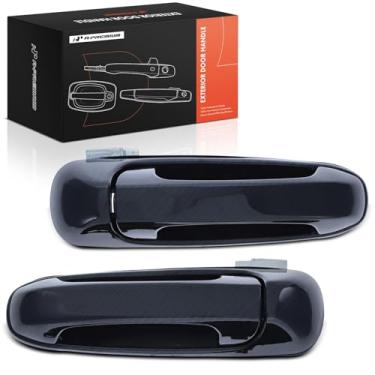 Imagem de A-Premium Maçanetas externas externas compatíveis com Dodge Ram 1500 2500 3500 4500 5500, Dakota & Ram Dakota e Mitsubishi Raider, preto, conjunto de 2 peças, motorista traseiro e lado do passageiro