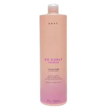 Imagem de Condicionador Cabelo Crespo BRAÉ Go Curly - Hidratação Profunda e Desembaraço - Maciez e Definição - 1000ml Profissional