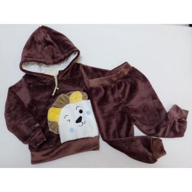 Imagem de Conjunto Casaco Calça Pelo Bebê Menino Inverno Lessa B8926-Masculino