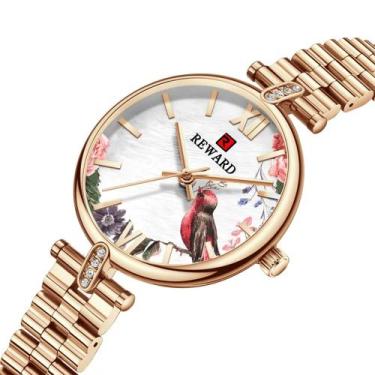 Imagem de Relogio Feminino analogico fashion RD21011L - Reward, Ouro Rosê