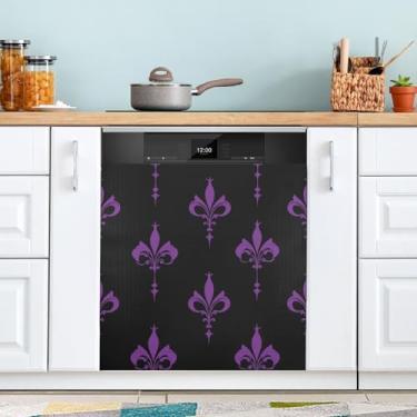 Imagem de ATTX Capa magnética para lava-louças Mardi Gras | Adesivo decorativo de eletrodomésticos de 58 x 66 cm para armários domésticos e eletrodomésticos (30)