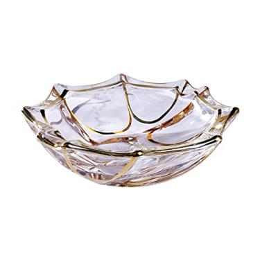 Imagem de Cinzeiro de vidro sem tampa sala de estar casa mesa de centro estudo escritório decoração de mesa cinzeiro transparente bandeja de fumaça 14 cm