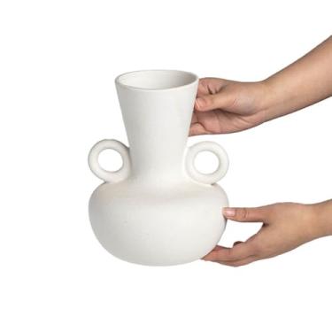 Imagem de Vasos criativos para arranjo de flores, utensílio de flores, ornamentos para casa, vaso de cerâmica de orelha dupla, vaso de mesa