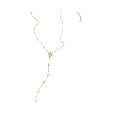 Imagem de Colar Longo Em Forma De Y Com Franjas Para Mulheres, Pingente Colorido