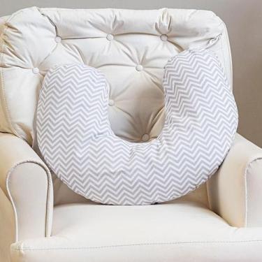 Imagem de Almofada De Amamentar Chevron Cinza Menino Menina - L2m