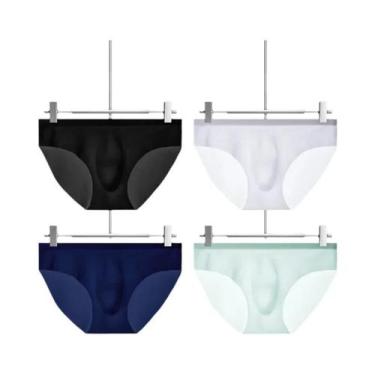 Imagem de Cuecas De Seda De Gelo Masculinas 5PCS Verão Respirável Secagem Rápida