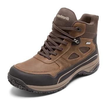 Imagem de Dunham Bota masculina Cloud Plus impermeável cano médio 2 tornozelo, Couro marrom., 9.5 Wide