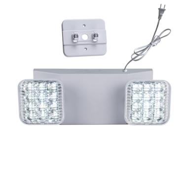 Imagem de Apmeetlux Luzes de emergência LED com cabo de plugue para falha de energia doméstica de negócios, 300 lm, 4 horas, luminárias de saída de emergência com bateria reserva, UL 924 AC85-277V