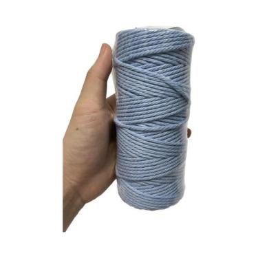 Imagem de Corda De Macramê De Algodão Natural 3mm 100m Para Tricô Manual E Tapeç