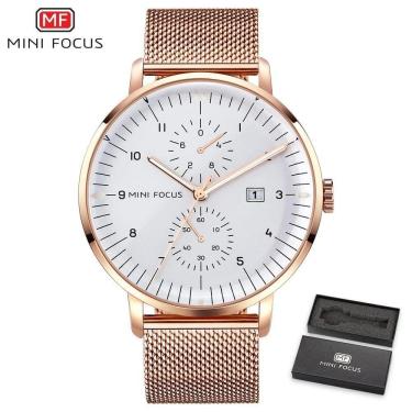 Imagem de Relógio Masculino Mini Focus Mf0052g à Prova D'água Branco