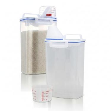 Imagem de Kit 2 Unids Potes Herméticos 2,5 Litros Organizador Para Cozinha e Lavanderia