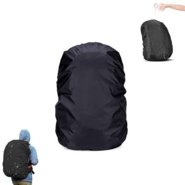 Imagem de Capa de chuva, 20 L, leve, durável, caminhada, acampamento, bicicleta, proteção contra chuva, para caminhadas, acampamento, viagem, ciclismo, atividades esportivas ao ar livre (preto)