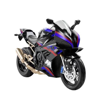 Imagem de Motocicleta BMW fundida em escala 1:10 com som e luz - Taiyuanketanmao