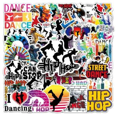 Imagem de Adesivos Dance, 50 peças, decalques de vinil Creative Hip Hop Street -
