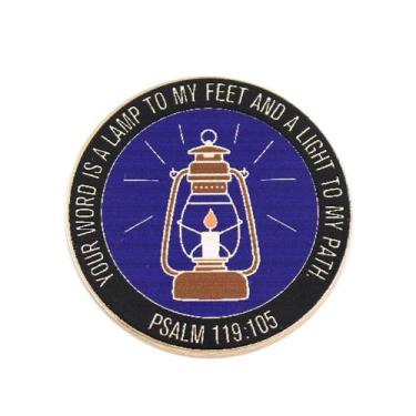 Imagem de Broche Pins Christian Scripture Salmo 119:105 Emblema redondo - Yiweis