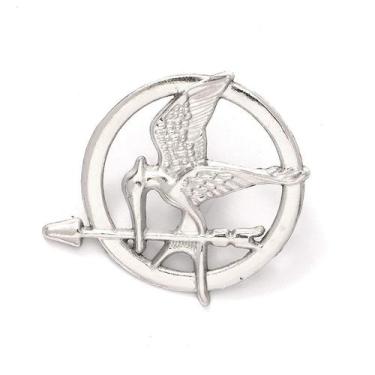 Imagem de Broche Pin Vintage Mockingbird, distintivo de lapela redondo retrô - y