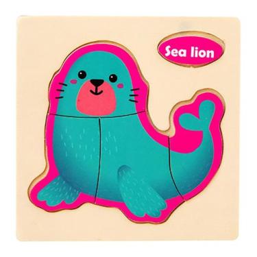 Imagem de Quebra-cabeça de madeira 0,03 para crianças pequenas Ocean A - Gloome 