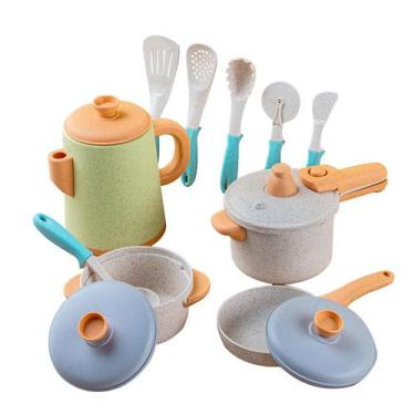 Imagem de Conjunto de brinquedos de cozinha Pretending Play 14 peças de plástico