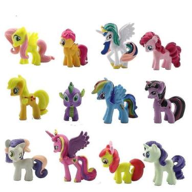 Imagem de Figura Toy Pony Horse, 12 peças, presente infantil, PVC, 4-5 cm - Gloo