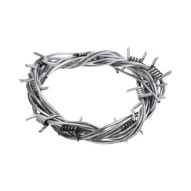 Imagem de Guirlanda De Arame Farpado Enferrujado 2,5M De Plástico Falso Decoraçã