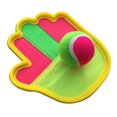 Imagem de Conjunto de arremesso e captura de bolas de brinquedo de tênis com des