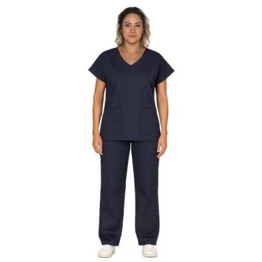 Imagem de Pijama uniforme centro cirúrgico algodão - Demorgan Uniformes, Marinho