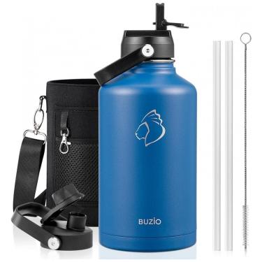 Imagem de Garrafa Térmica 1900L Portátil com Isolamento a Vácuo, Aço Inoxidável, BUZIO, Azul