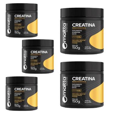 Imagem de Kit 5 Creatina Monohidratada em pó Sem sabor 5x150g Maltta-Unissex