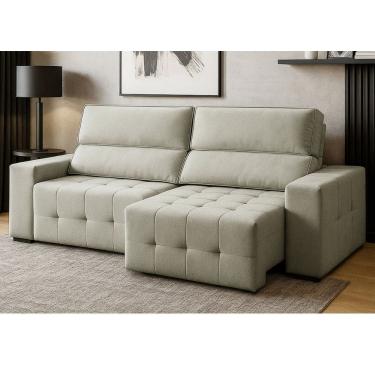 Imagem de Sofa 4 Lugares Retratil Reclinavel 250cm Linho Village Ferguile