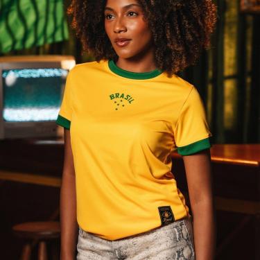 Imagem de Camisa Brasil Urban Dry Amarela Feminina-Feminino