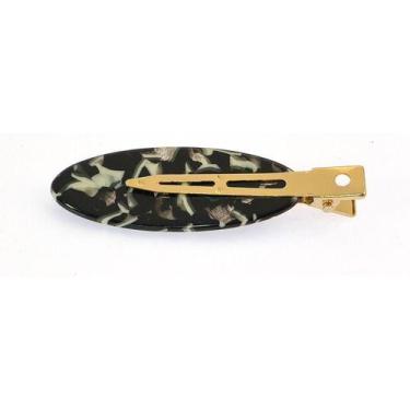 Imagem de Presilha De Cabelo Design Folha - Preto E Branco - Relikie Semijoias