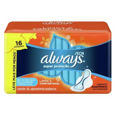 Imagem de Absorvente Always Absorção Seca, Com Abas, Lv 16 Pg 14
