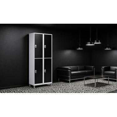 Imagem de Guarda-Volumes Aço 4 Portas Grandes Resistentes COR:TRICOLOR - W3, PRE
