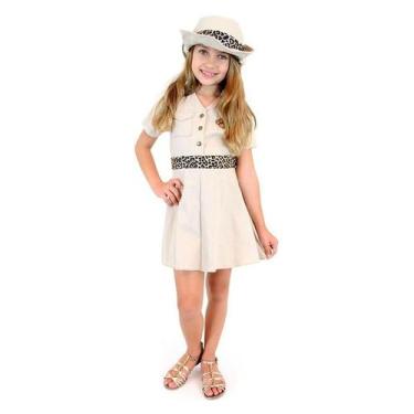 Imagem de Fantasia Safari Infantil Feminino Sulamericana, G 9 - 12, Preto