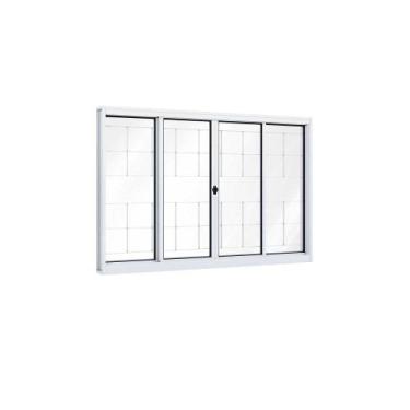 Imagem de Janela de Aço C/G 100 x 12 x 120cm - Branca - Riobras Pronta - ULLIAN