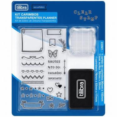 Imagem de Kit Cartela de Carimbos Transparente Planner - Tilibra