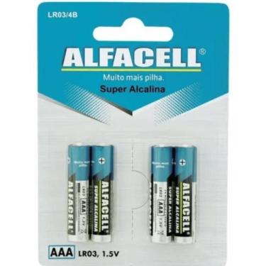 Imagem de Pilha Alcalina AAA - c/ 4 Unidades - Alfacell -
